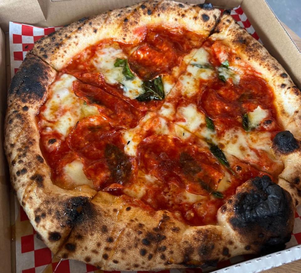 At Pizzeria Di Cicco, pies can be ordered in four categories: margherita, marinara, garlic white, and bianca.