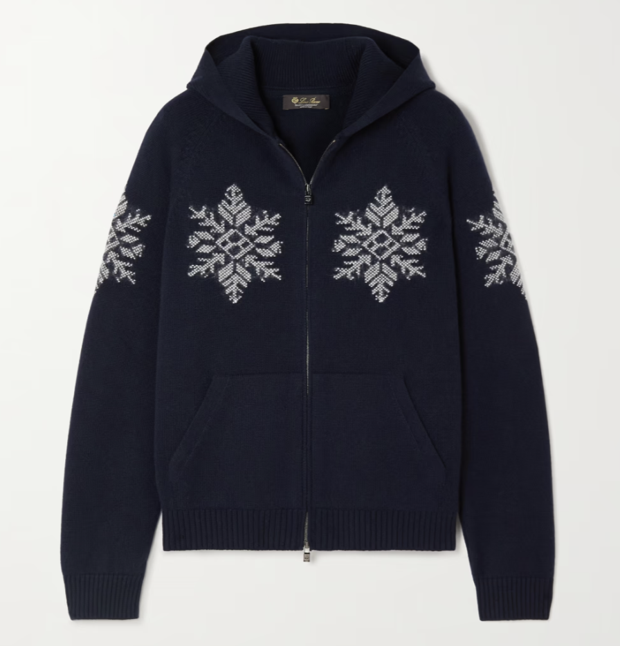 Loro Piana Embroidered cashmere zip-up hoodie. (PHOTO: Loro Piana)