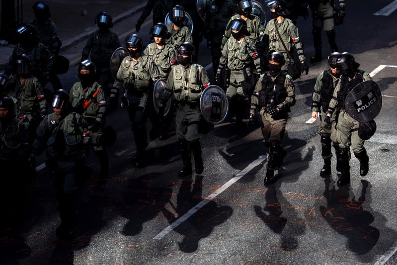 Protests in Central district in Hong Kong