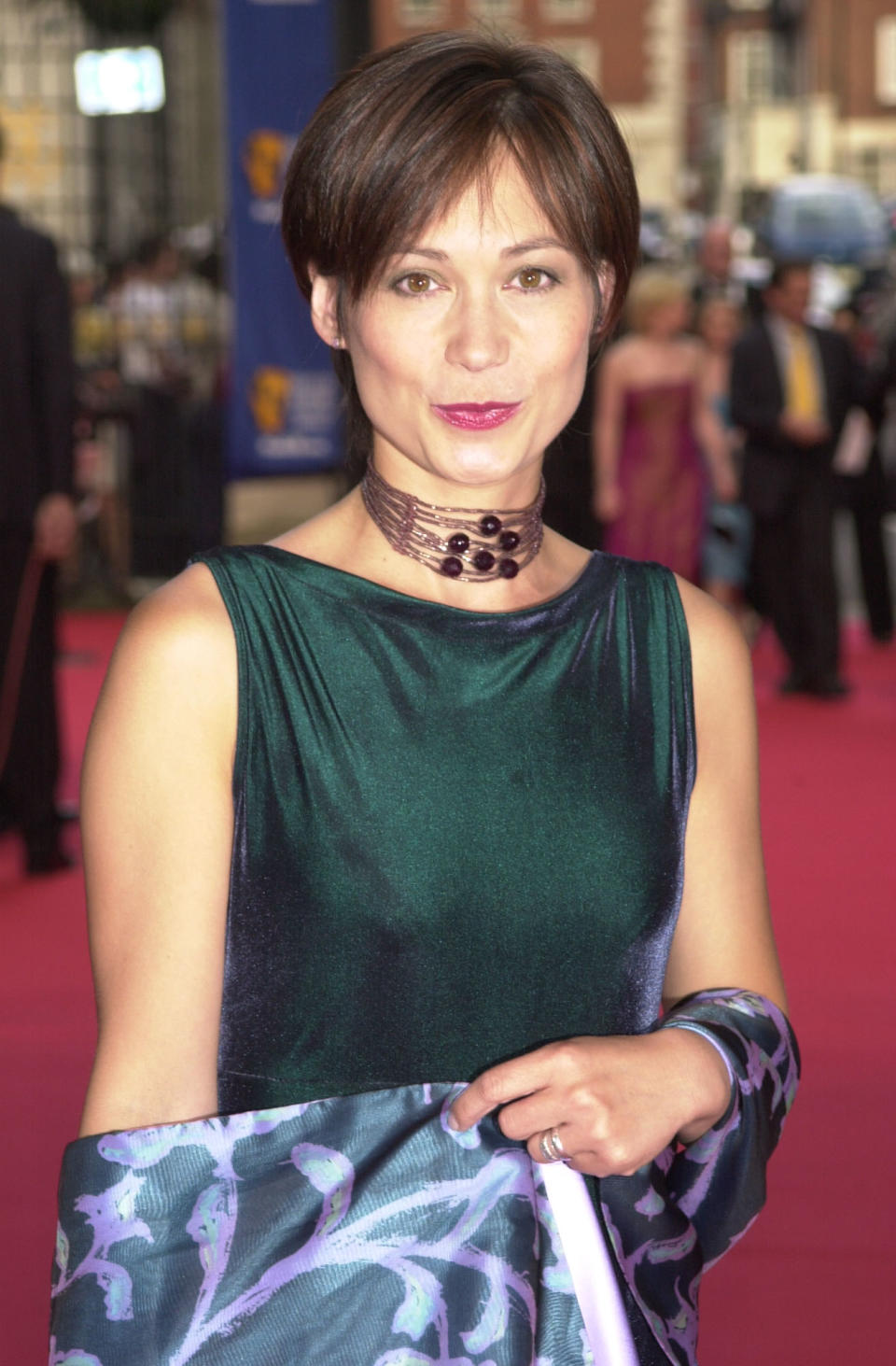 Actress Leah Bracknell who plays Zoe Tate in the ITV soap Emmerdale arrives at the British Academy Television Awards at the Grosvenor House Hotel in London.   (Photo by William Conran - PA Images/PA Images via Getty Images)