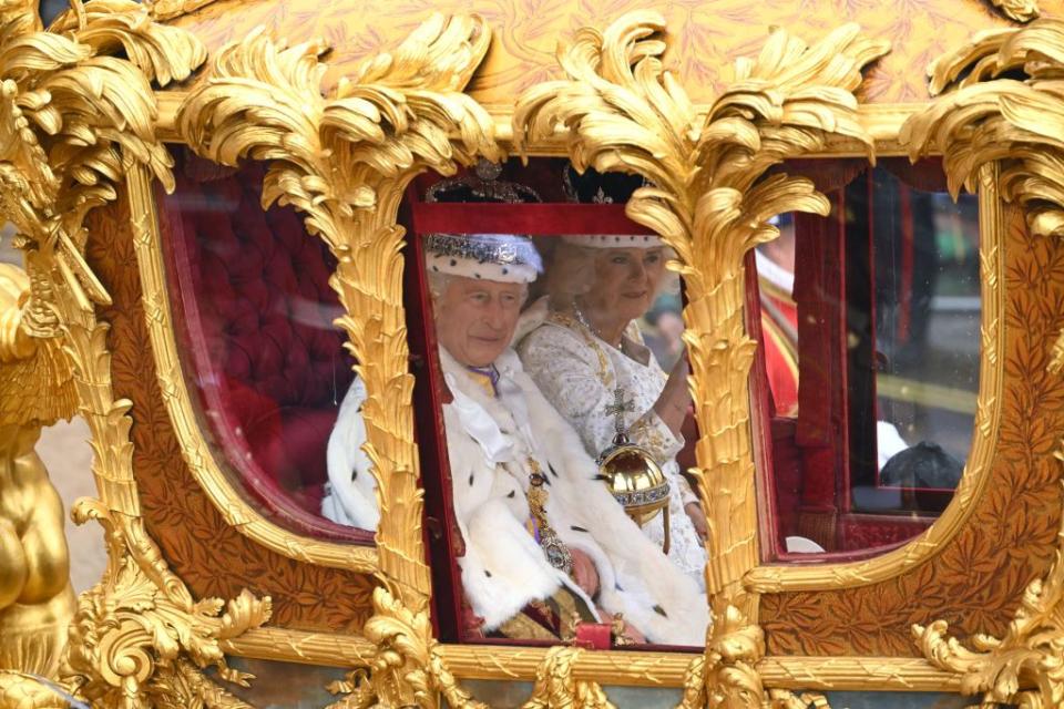 their majesties king charles iii and queen camilla coronation day