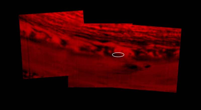 卡西尼號衝入土星大氣層傳回的最後資訊。(NASA/JPL-Caltech)