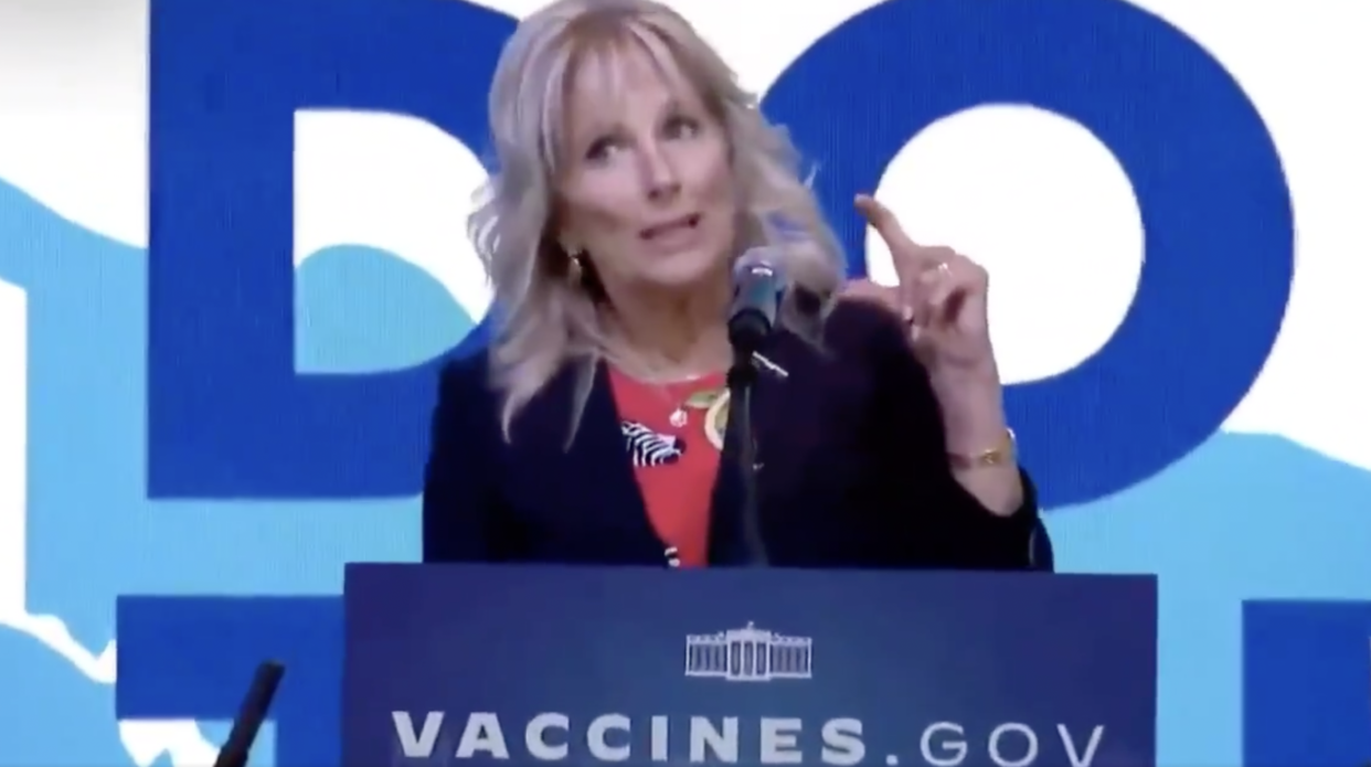 Jill Biden addressed a crowd in Nashville about their state’s low rate of vaccination (Twitter/Breaking911)