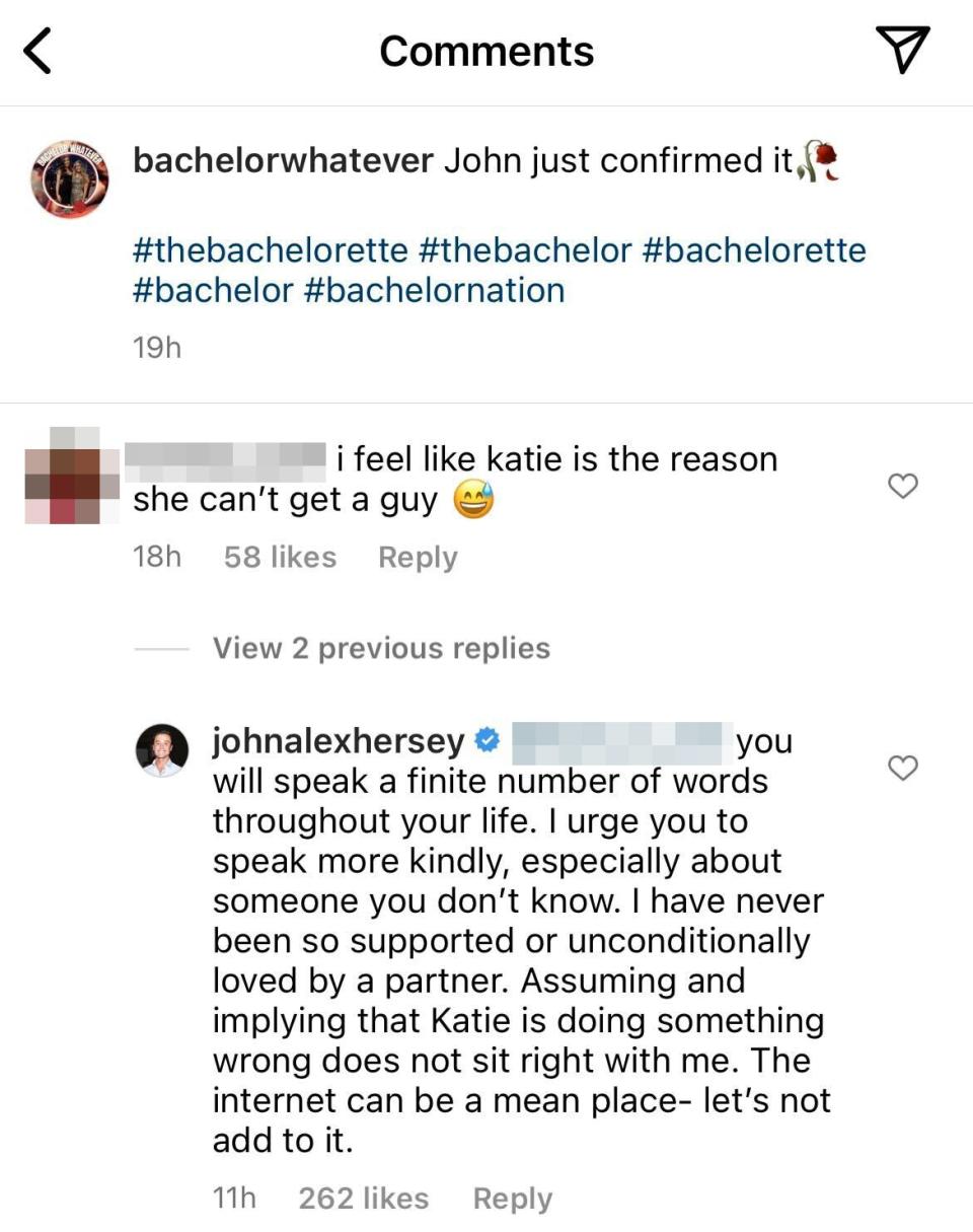 John Hersey, Bachelor, Bachelorette, Bachelor Nation Fan Account