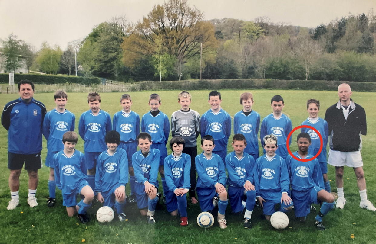 Ollie Watkins team photo for Buckland Athletic Under 12 in 2007/2008. (SWNS)