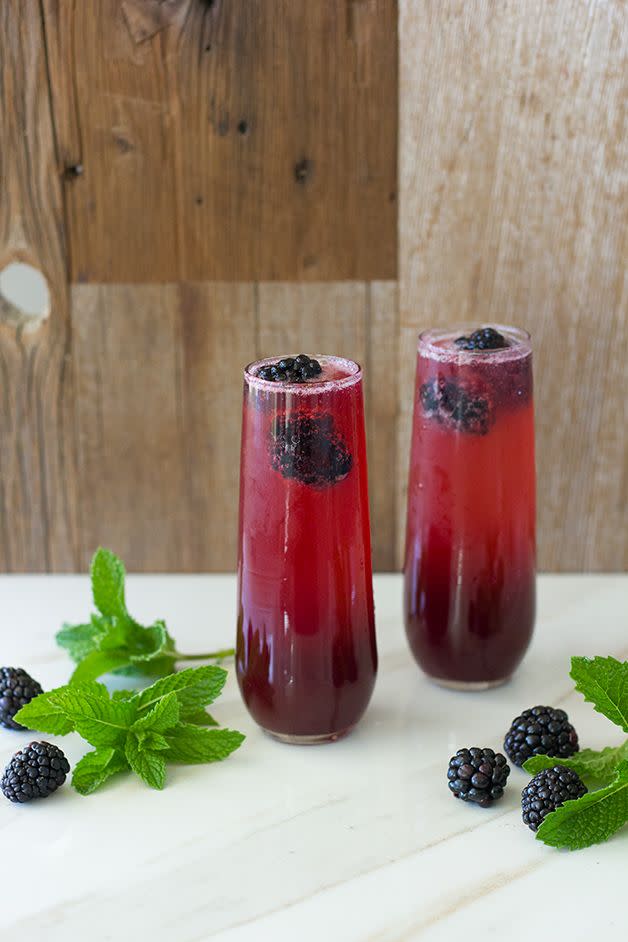 Blackberry Mint Mimosa