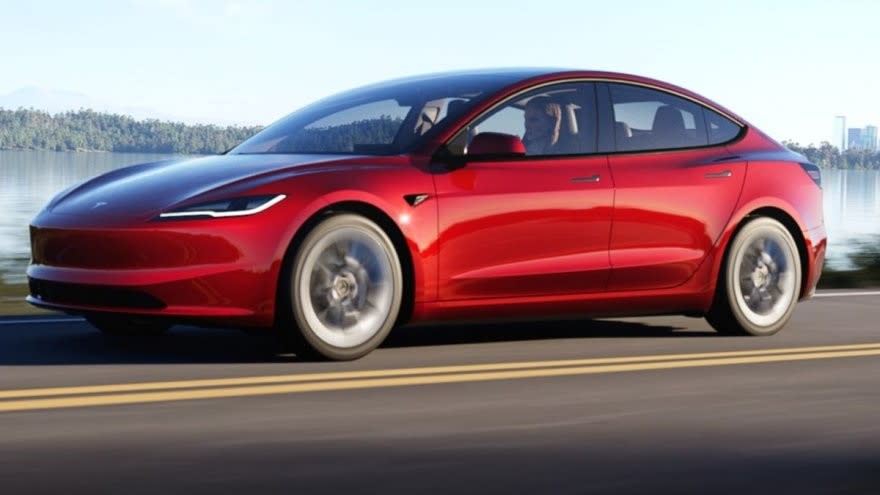 Tesla Model 3。取自官網