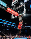 Chicago Bulls' Javonte Green (24) dunks during the first half of an NBA basketball game against the Brooklyn Nets in New York, Friday, March 29, 2024. (AP Photo/Peter K. Afriyie)