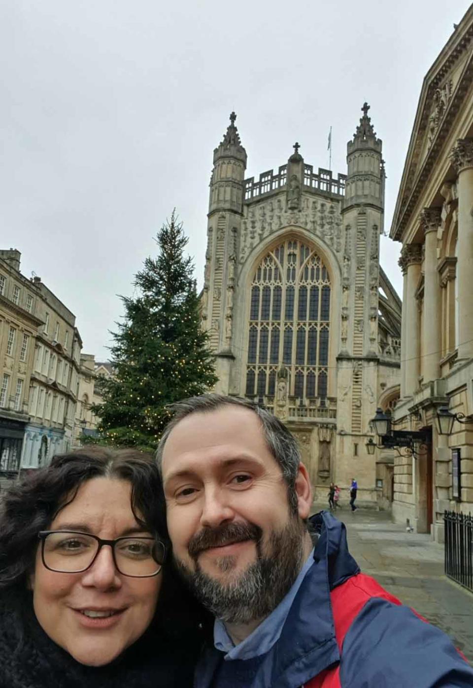 Carl and Susannah in front of Bath Abbey in December 2020 (Collect/PA Real Life).