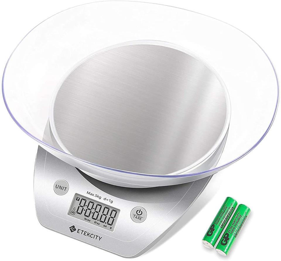 Etekcity Digital Kitchen Scale - available on Amazon. 