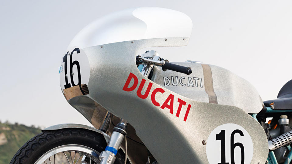 A 1972 Ducati 750 Imola Desmo motorcycle.