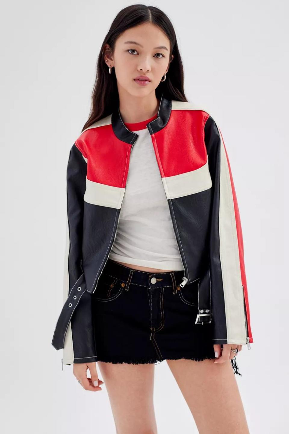 <p><a href="https://go.redirectingat.com?id=74968X1596630&url=https%3A%2F%2Fwww.urbanoutfitters.com%2Fshop%2Fuo-jordan-faux-leather-fitted-moto-jacket&sref=https%3A%2F%2Fwww.thepioneerwoman.com%2Ffashion-style%2Fg40873262%2Fleather-jackets-for-women%2F" rel="nofollow noopener" target="_blank" data-ylk="slk:Shop Now;elm:context_link;itc:0;sec:content-canvas" class="link ">Shop Now</a></p><p>UO Jordan Faux Leather Fitted Moto Jacket</p><p>urbanoutfitters.com</p><p>$99.00</p><span class="copyright">Urban Outfitters</span>