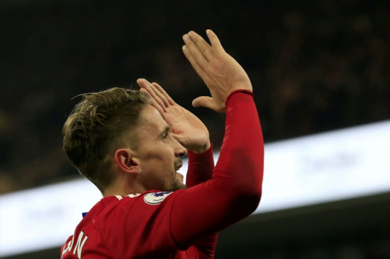 Middlesbrough's midfielder Gaston Ramírez celebrates scoring on December 5, 2016