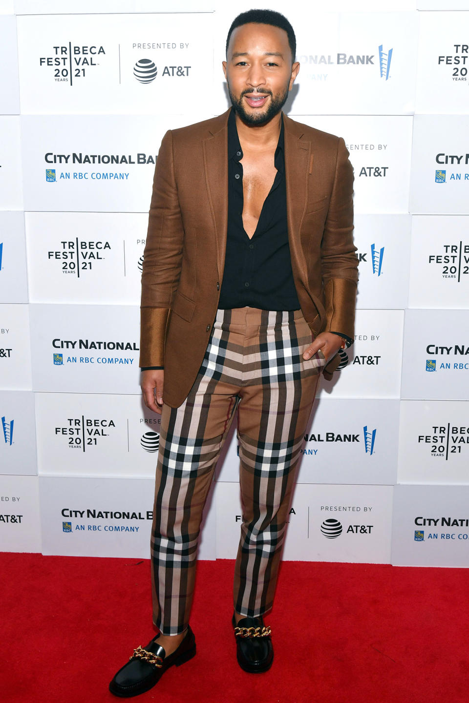 <p>John Legend attends the premiere of<i> Legends of the Underground</i>, which he co-executive produced, at the Tribeca Film Festival on June 10 in N.Y.C. </p>