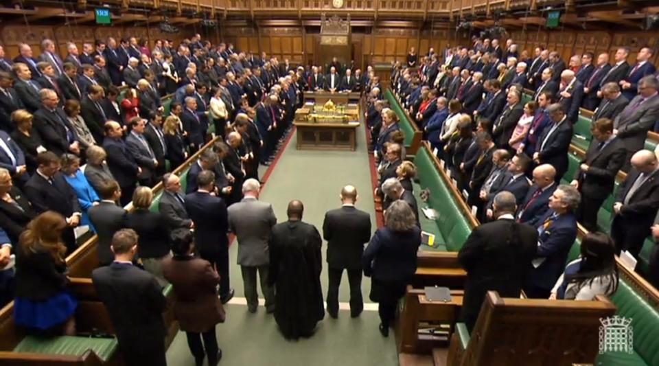 A minutes silence at House of Parliament
