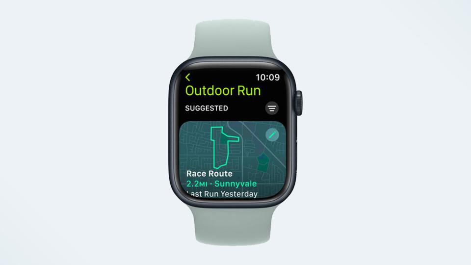 a screenshot of the Apple Watch race route feature