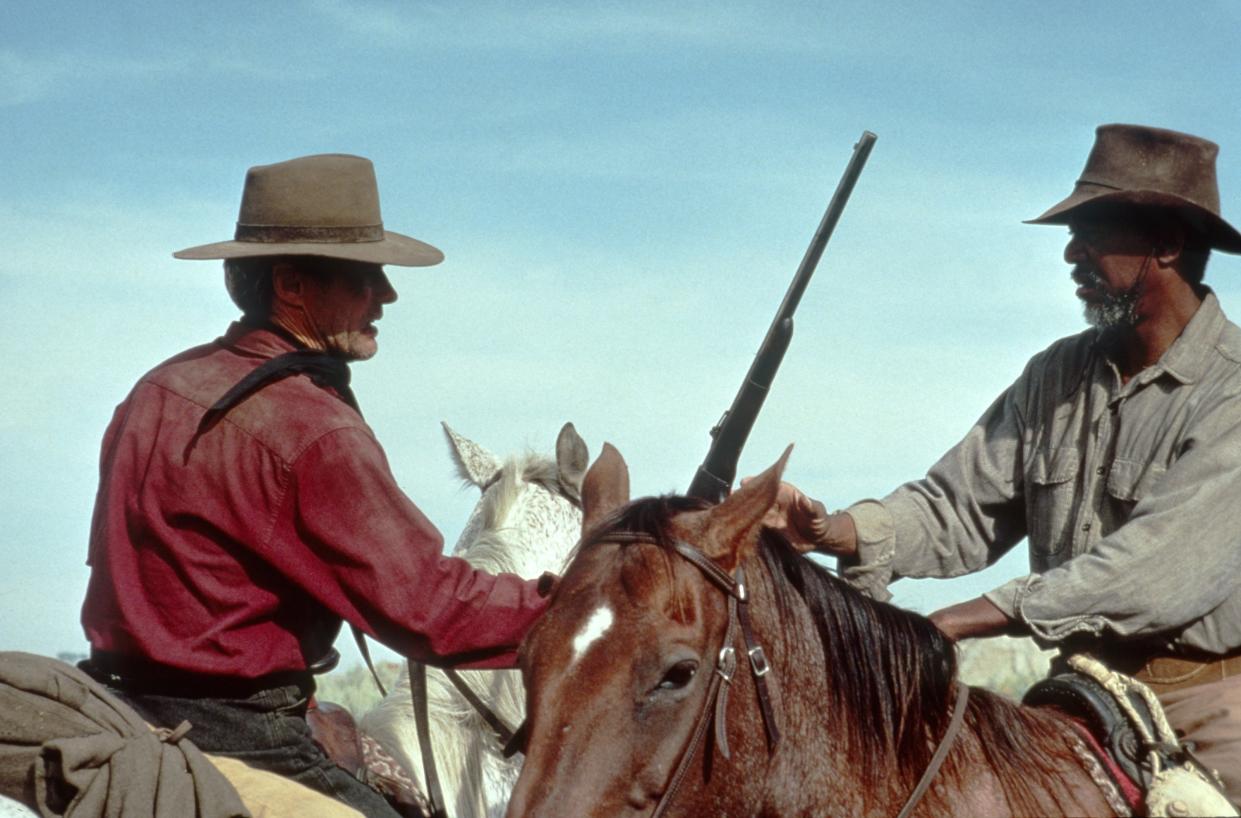 Clint Eastwood and Morgan Freeman in 1992's Unforgiven. (Photo: Warner Bros/Courtesy Everett Collection)