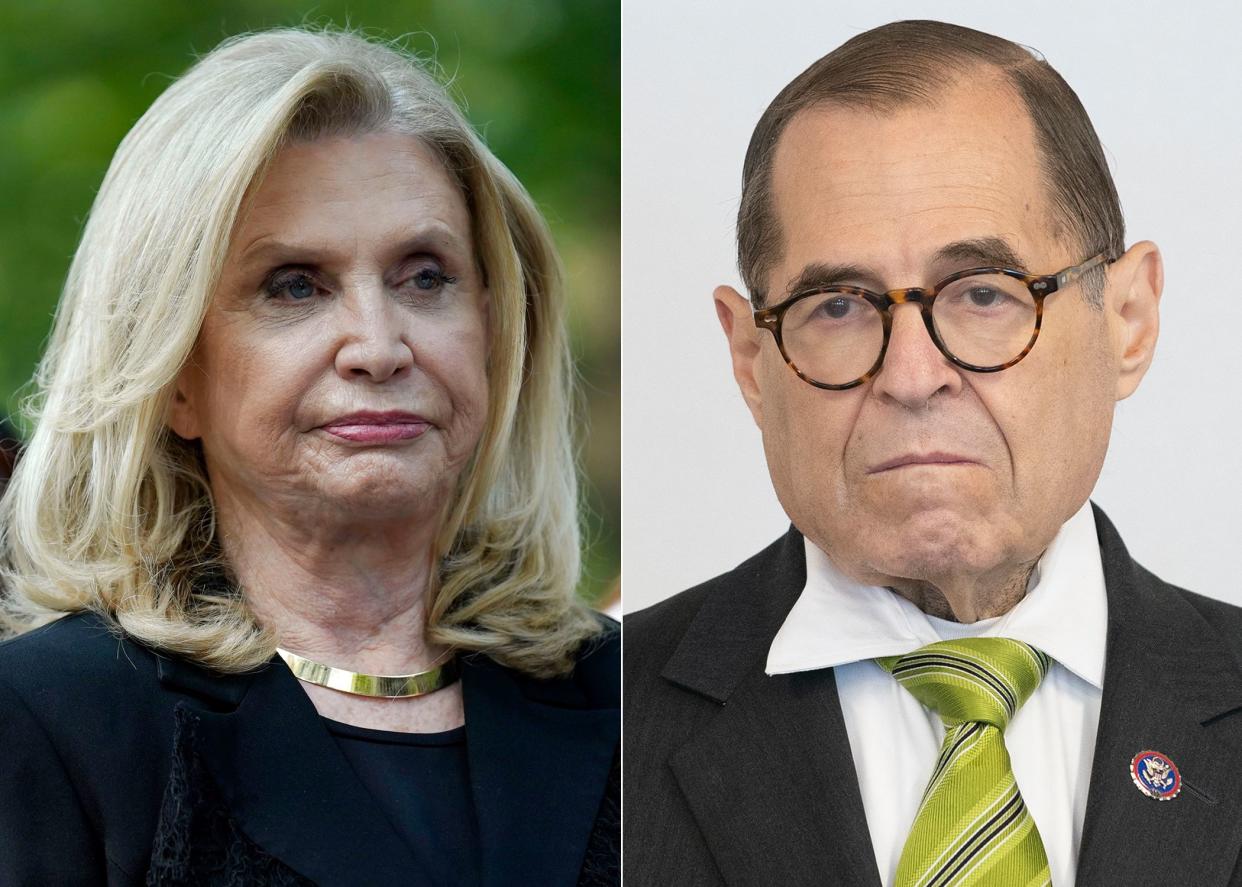 Democratic New York Reps. Carolyn Maloney (left) and Jerry Nadler (right)