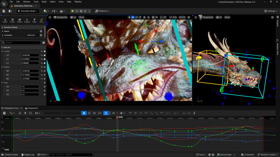 Unreal Engine 5.4 features; animation rigging tools in UE5