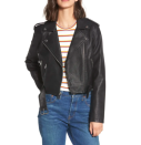 <p><strong>LEVI'S</strong></p><p>nordstrom.com</p><p><strong>$56.17</strong></p><p><a href="https://go.redirectingat.com?id=74968X1596630&url=https%3A%2F%2Fwww.nordstrom.com%2Fs%2Flevis-faux-leather-fashion-belted-moto-jacket%2F4945242&sref=https%3A%2F%2Fwww.harpersbazaar.com%2Ffashion%2Ftrends%2Fg34806903%2Fnordstrom-black-friday-cyber-monday-deals-2020%2F" rel="nofollow noopener" target="_blank" data-ylk="slk:Shop Now;elm:context_link;itc:0;sec:content-canvas" class="link ">Shop Now</a></p><p><strong><del>$120</del> $56.17 (53% off)</strong></p><p>You can't go wrong with a leather jacket, and this Levi's one is a great layering piece for the colder months ahead. </p>