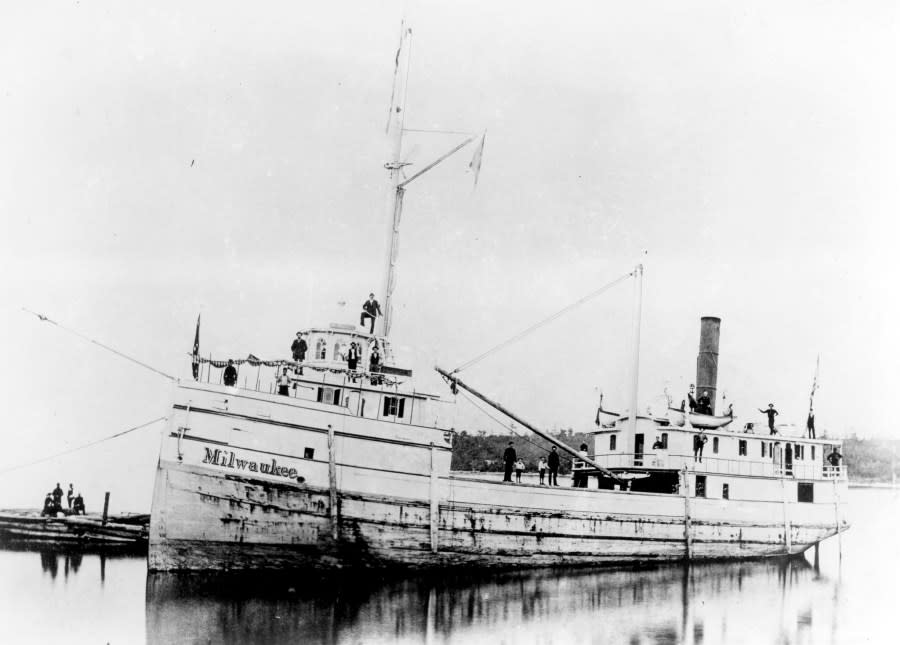 An undated photo of the Milwaukee. (Courtesy of the Michigan Shipwreck Research Association)