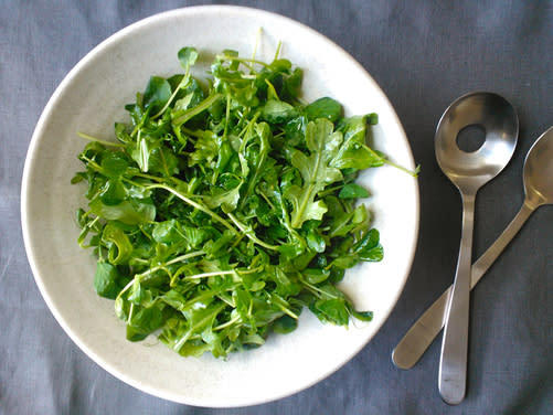 Pea Shoot and Baby Arugula Salad