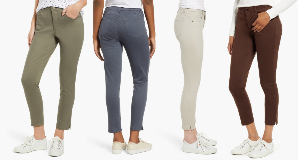 Looking for a cute pair of pants for fall? Check out Wit & Wisdom's 'Ab'Solution High Waist Ankle Skinny Pants (photos via Nordstrom).