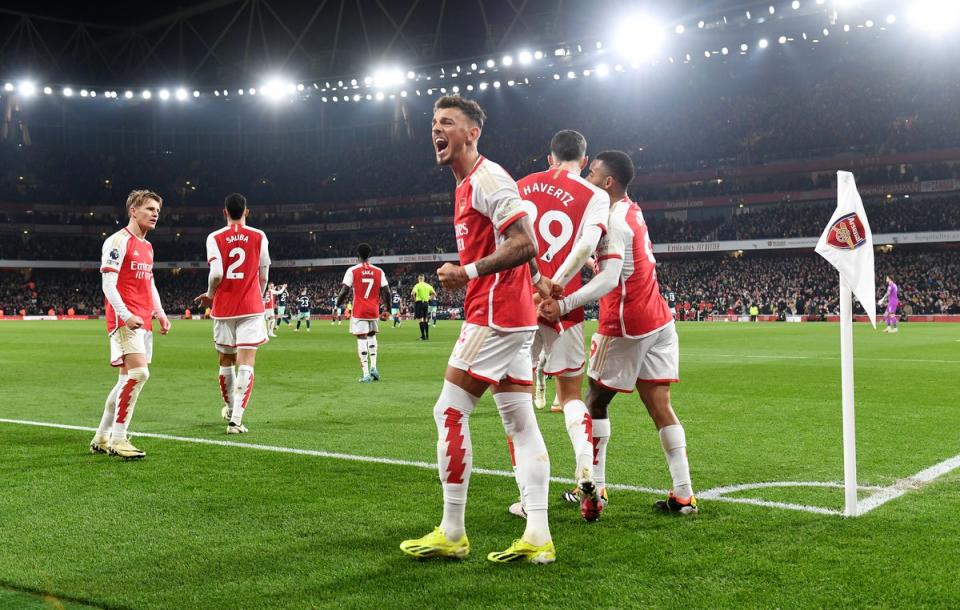 Ben White assisted both Arsenal goals (Arsenal FC via Getty Images)