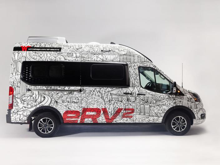 Winnebago&#39;s concept electric camper van, the eRV2.