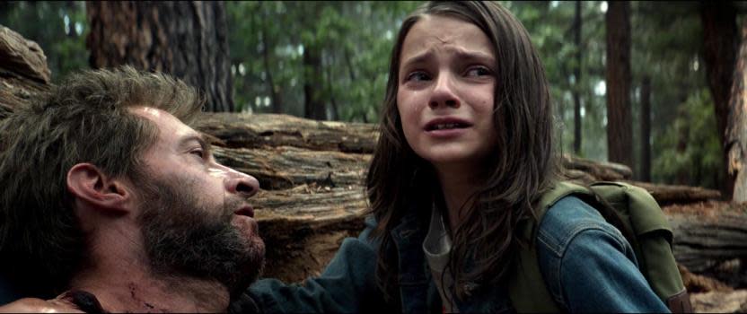 Dafne Keen y Hugh Jackman en Logan (Crédito: IMDb)