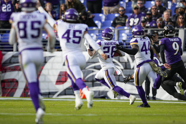 Vikings blow 14-point lead, lose 34-31 to Ravens in overtime