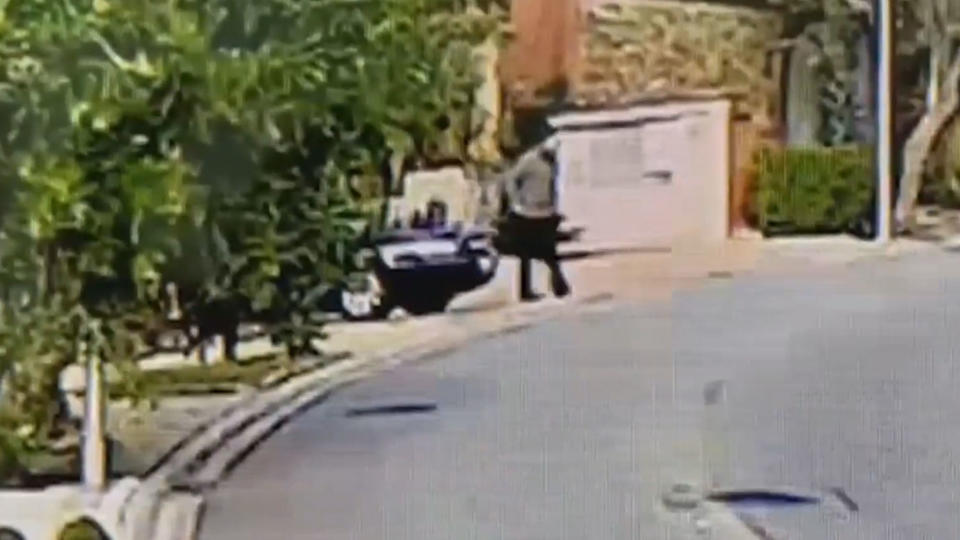 Carlos Lex Ribeiro de Souza appears in CCTV video in front of a house. Source: Newsflash/Australscope