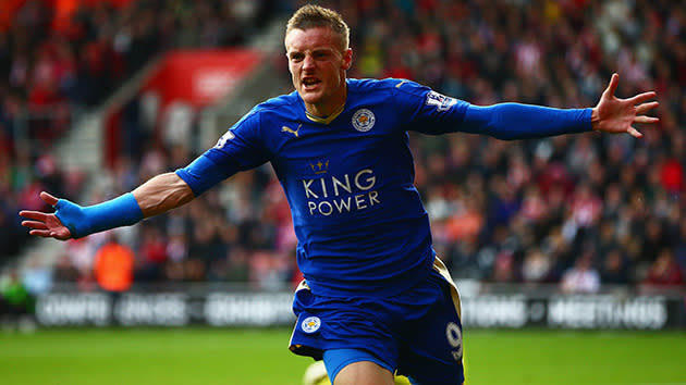 Leicester City striker Jamie Vardy has ensured his name will remain on the lips of the entire English Premier League after breaking the competition's record for most consecutive games. Vardy scored in 11 consecutive games to lead Leicester to the top of the English Premier League.