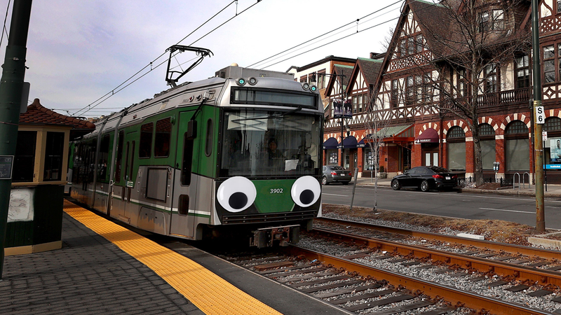 Imagine if the sight of light rail could put a smile on your face. - Image: David L. Ryan/The Boston Globe/Getty and Michaels