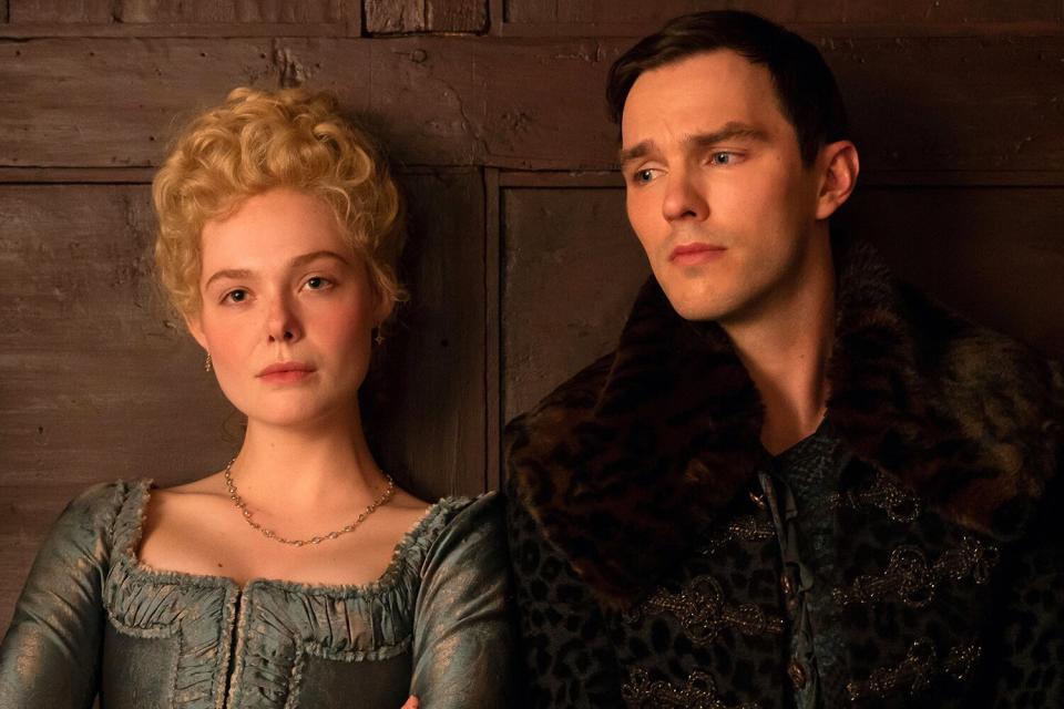 Elle Fanning and Nicholas Hoult in 'The Great'