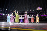 <p>The Olympic flag is presented during the Opening Ceremony of the PyeongChang 2018 Winter Olympic Games at PyeongChang Olympic Stadium on February 9, 2018 in Pyeongchang-gun, South Korea. (Photo by Matthias Hangst/Getty Images) </p>