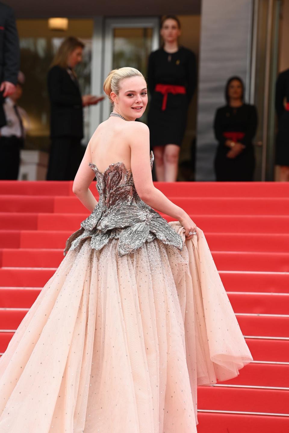 Elle Fanning attending the Jeanne du Barry premiere (PA Wire)