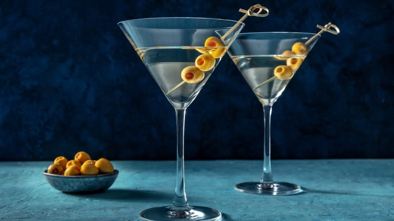 Martinis with olives