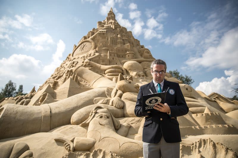 The largest sand castle in the world measured 54 feet high.