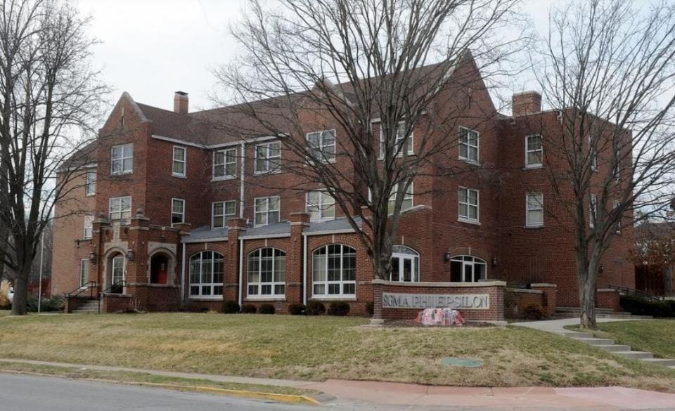 In this March 9, 2018 photo, the Sigma Phi Epsilon fraternity house at 405 Kentucky Blvd. is shown.