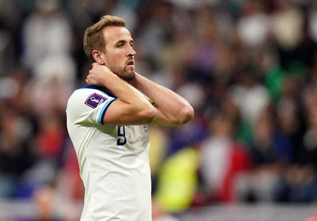 Harry Kane reacts at full-time