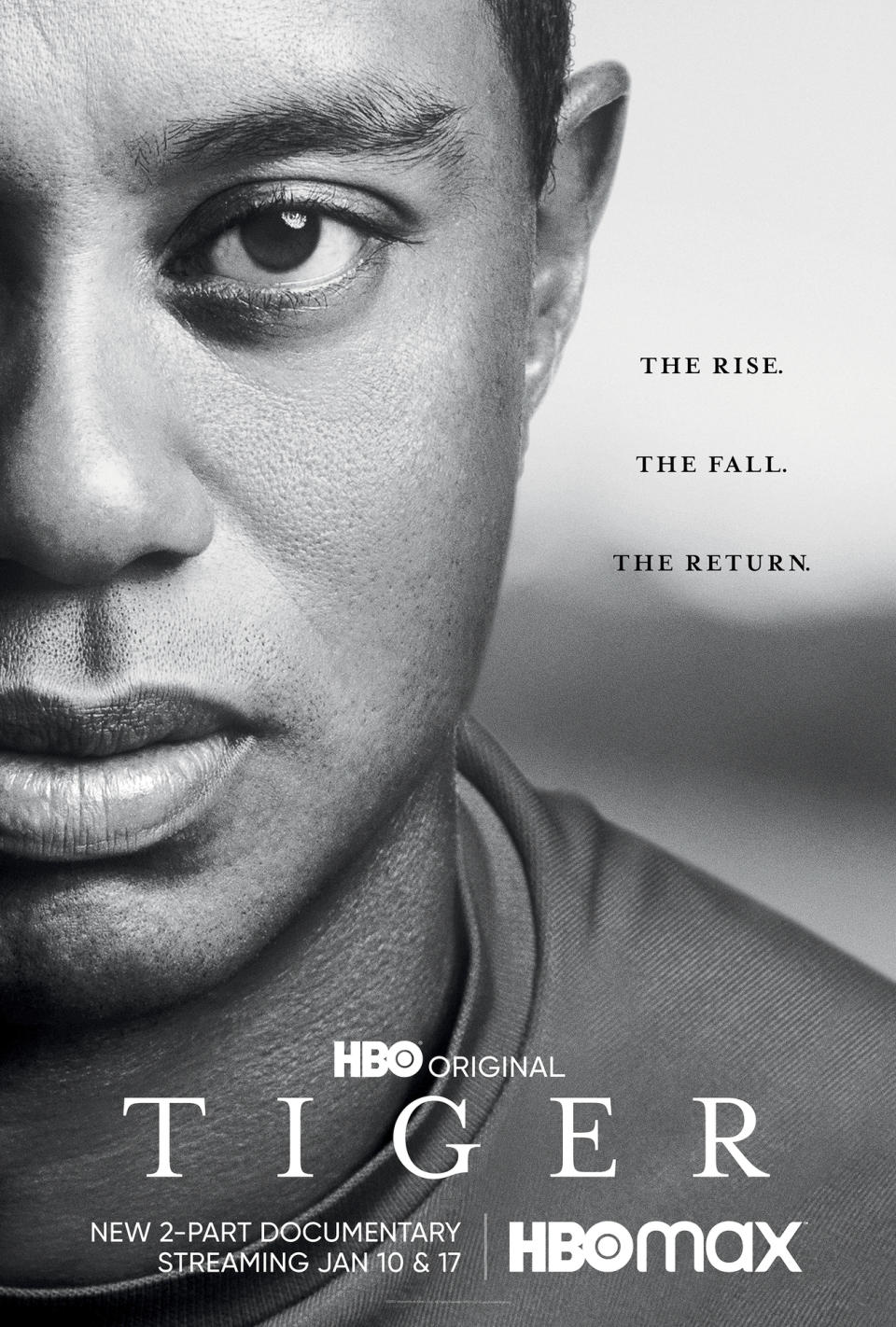 En esta imagen proporcionada por HBO el arte del documental de dos partes "Tiger" sobre el golfista Tiger Woods que se estrena el 10 de enero de 2021. (HBO via AP)