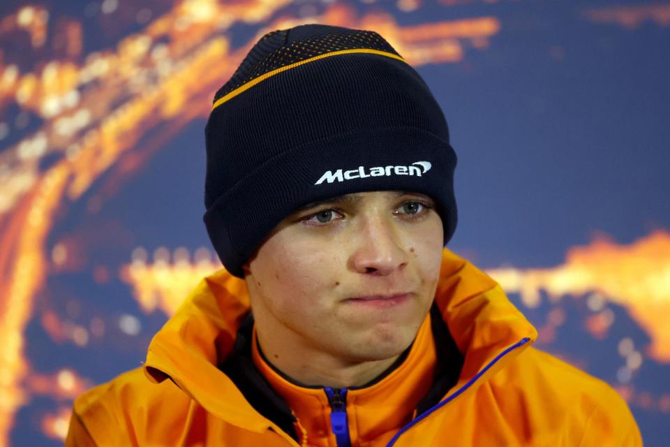 McLaren driver Lando Norris took part in the F1 virtual Bahrain Grand Prix Photo: PA