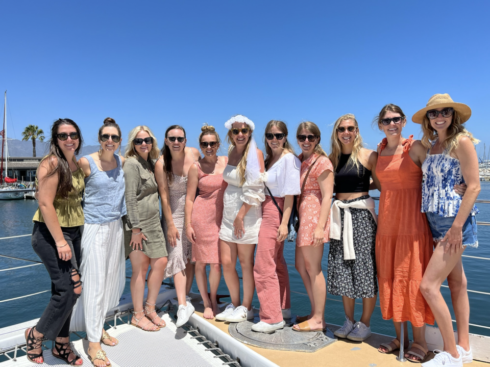 The author and her friends in Santa Barbara