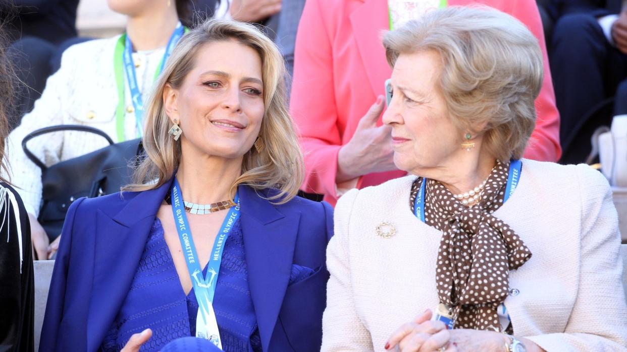 Princess Tatiana attend the Olympic handover ceremony with her former mother-in-law, Queen Anne-Marie