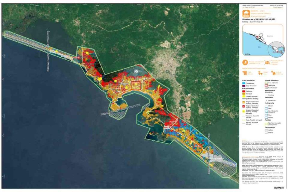 mapa afectaciones otis acapulco 