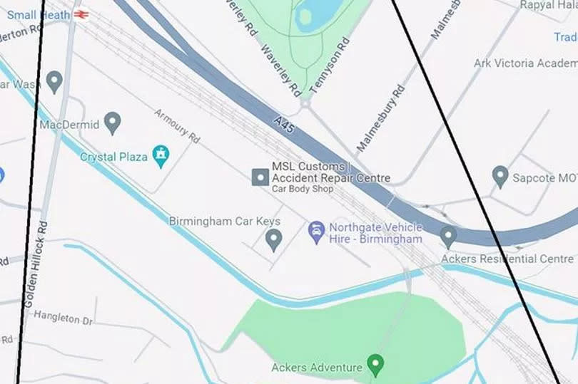 The area in Small Heath where the Section 60 powers are in place