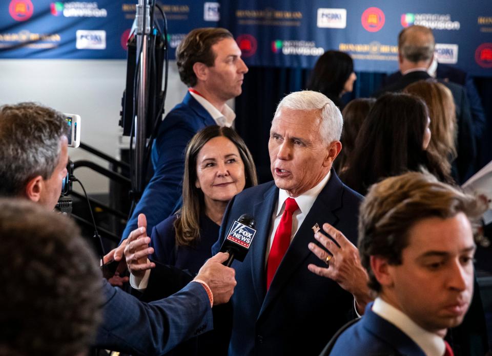 Former Vice President Mike Pence said former President Donald Trump wants to consolidate more power in Washington, while he would "reduce the federal government by returning housing, Obamacare and overall health care responsibilities to the states."
