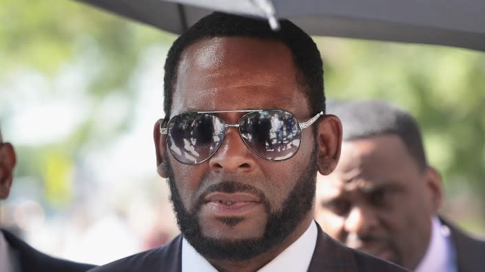 This June 2019 photo shows former R&B singer R. Kelly leaving the Leighton Criminal Courts Building following a hearing in Chicago, Illinois. (Photo by Scott Olson/Getty Images)