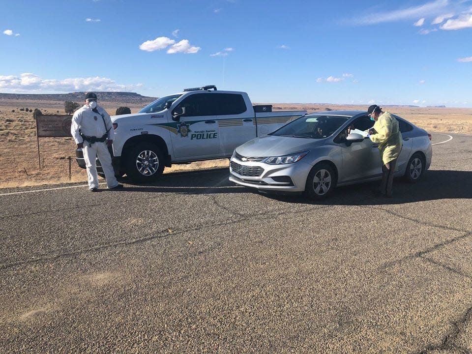 The Navajo Nation Police Department has set up checkpoints near the Chilchinbeto Community in Arizona in response to the increase of positive COVID-19 cases.